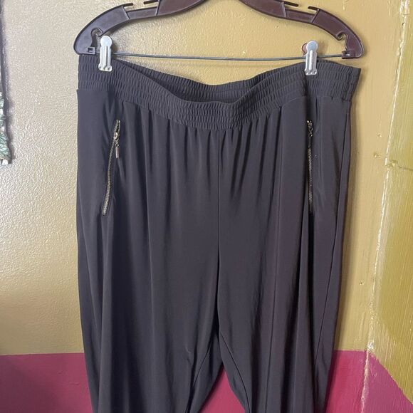 Chico’s knit joggers size 16 (3) cropped ankle. Brown wide waist band and elasti - Picture 6 of 9